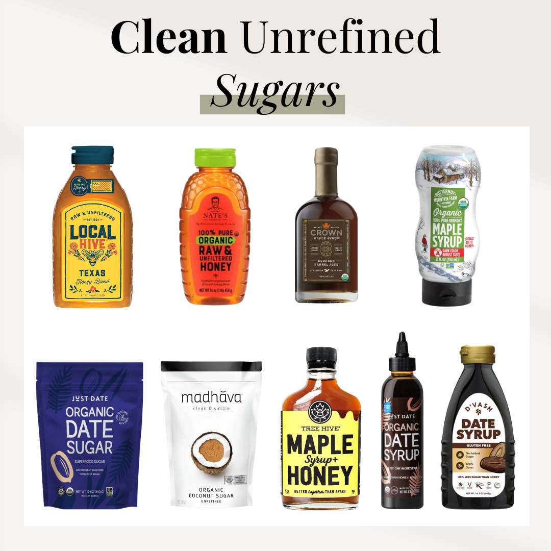 Clean Unrefined Sugars