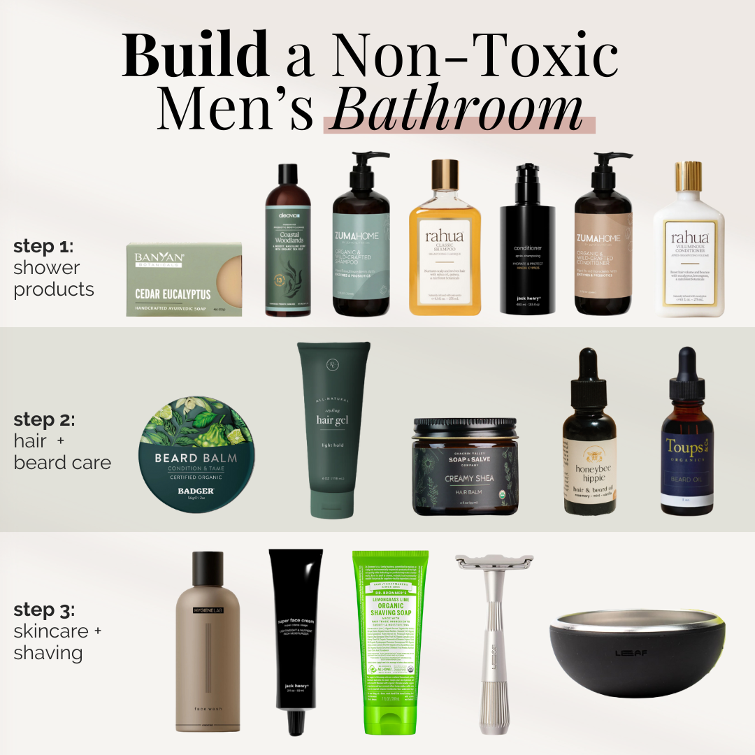 Build A Non-Toxic Men's Bathroom Essentials