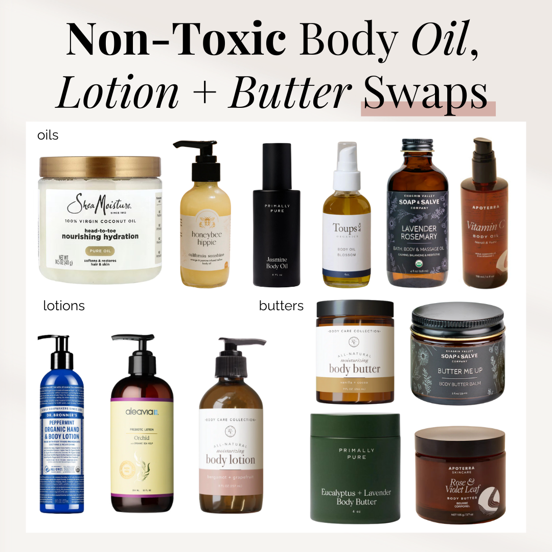 Non-Toxic Body Oil, Lotion + Butter Swaps