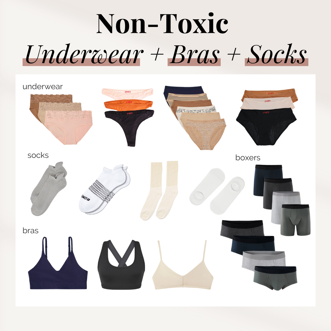 Non-Toxic Underwear + Bras + Socks