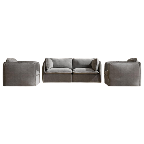 Modular Washable 2-Seater Couch + Armchair Set
