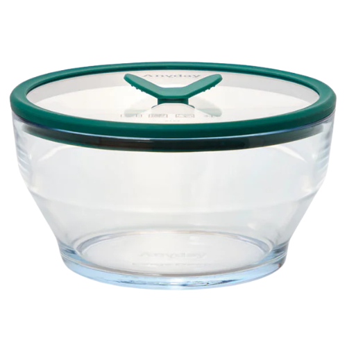 Anyday_Glass Food Storage Round Deep Dish, 8 Cup