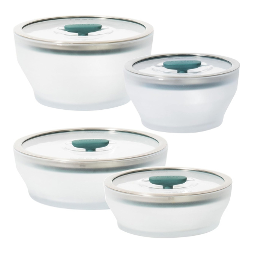 Glass Food Storage Round Dish Small Spaces Set, 8pcs