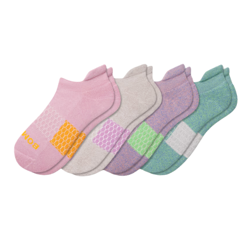 Kids Marl Ankle Sock, 4pk