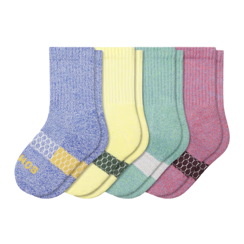 Kids Marl Calf Sock, 4pk