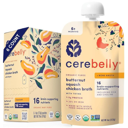 Organic Baby Food Puree (Butternut Squash Chicken Broth)