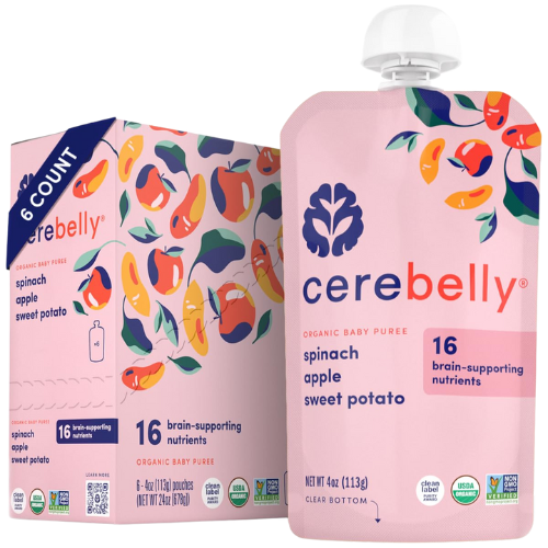 Cerebelly_Organic Baby Food Puree (Spinach Apple Sweet Potato)