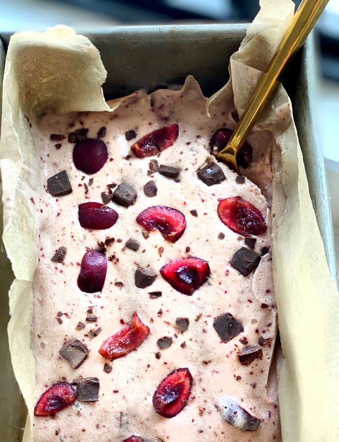 Cherry Garcia Nice Cream | GIRLS WHO EAT