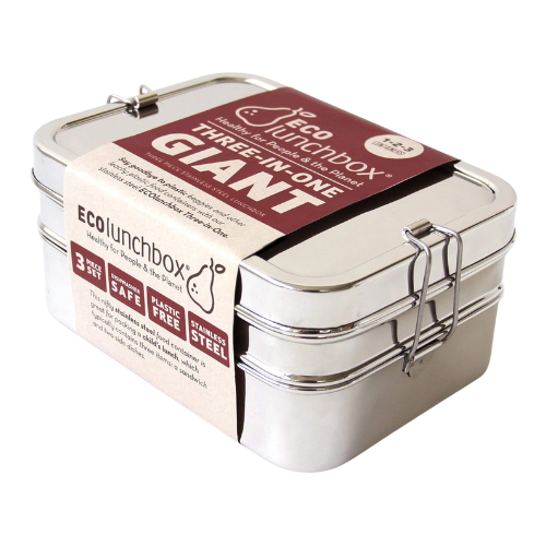 Three-in-One Giant Stainless Steel Bento Box