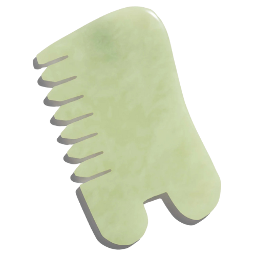 Earth Harbor_Island Jade Gemstone Gua Sha + Massaging Comb