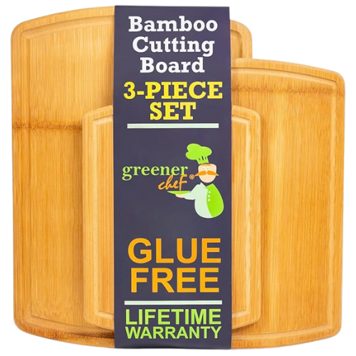 Organic Bamboo Cutting Board, 3pcs