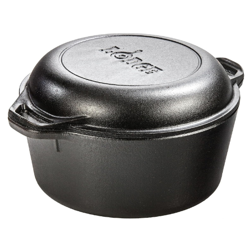 Cast Iron Double Dutch Oven, 6qt