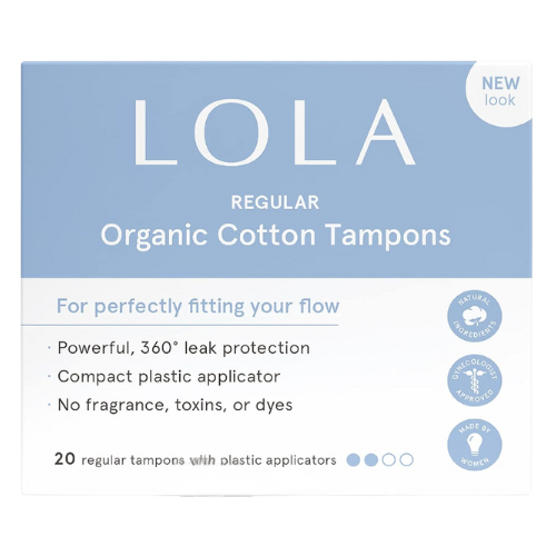 Organic Tampons with Plastic Applicator