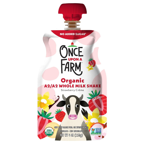 Organic A2 Whole Milk Shake (Strawberry)