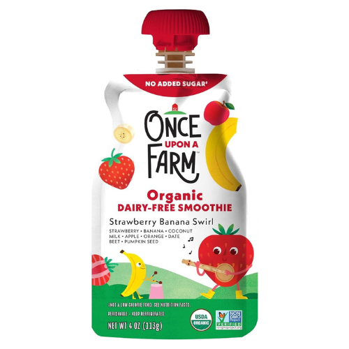 Organic Dairy-Free Smoothie Pouch (Strawberry Banana)