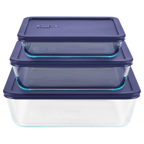 Pyrex_Glass Clear Food Storage Containers