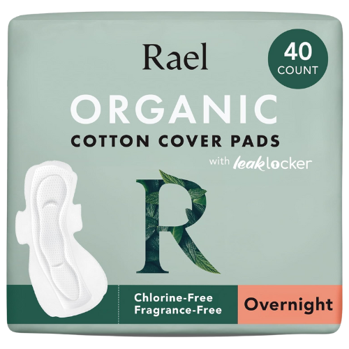 Organic Cotton Overnight Pads, 40ct