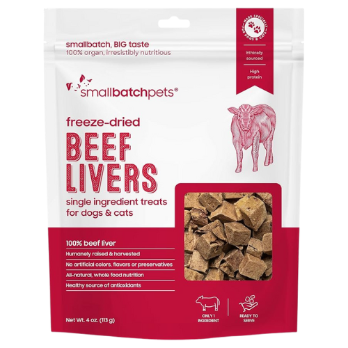 Freeze-Dried Beef Livers for Dogs + Cats