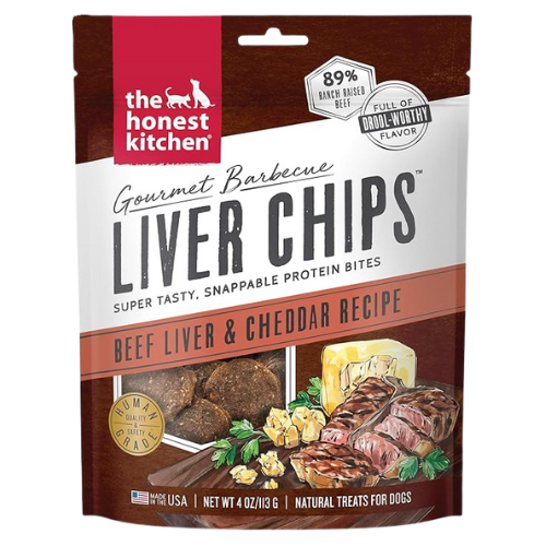Barbecue Liver Chips for Dogs (Beef Liver & Cheddar)
