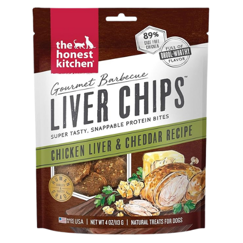Barbecue Liver Chips for Dogs (Chicken Liver & Cheddar)