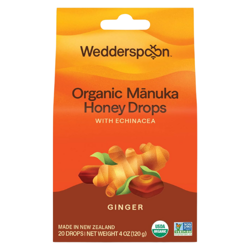 Organic Manuka Honey Cough Drops (Ginger with Echinacea)