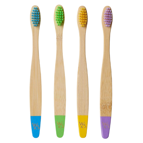 Organic Children’s Bamboo Toothbrushes, 4pk