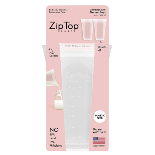 Silicone Breast Milk Storage Bags, 2pk