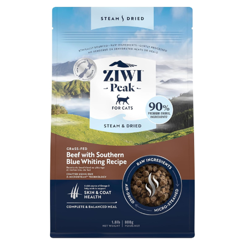 Ziwi_Steam & Dried Cat Food (Beef with Southern Blue Whiting)