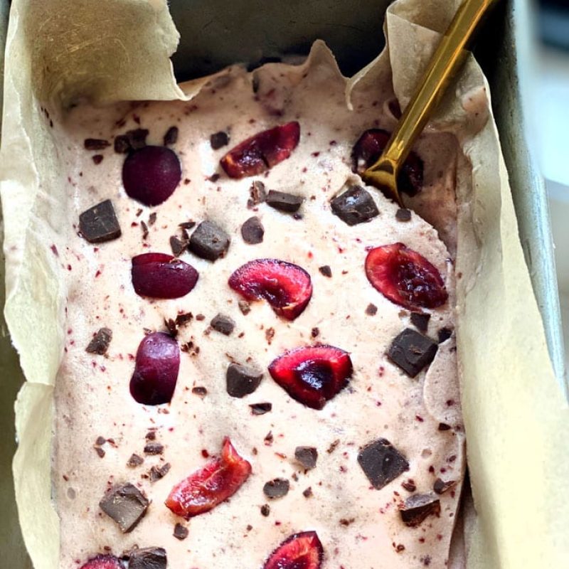 Cherry Garcia Nice Cream | GIRLS WHO EAT