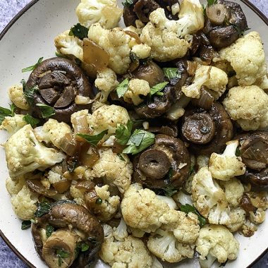 ghee mushroom cauliflower | GIRLS WHO EAT