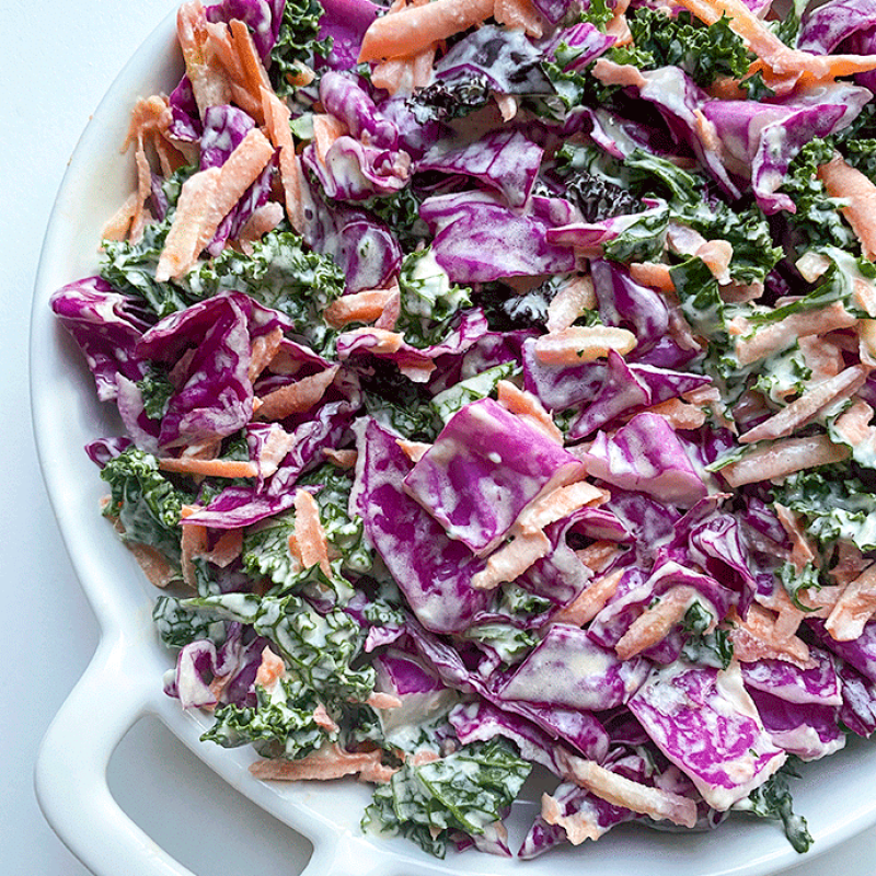 kale carrot cabbage coleslaw | GIRLS WHO EAT