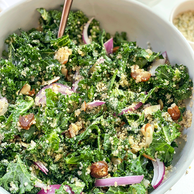 kale date quinoa salad | GIRLS WHO EAT