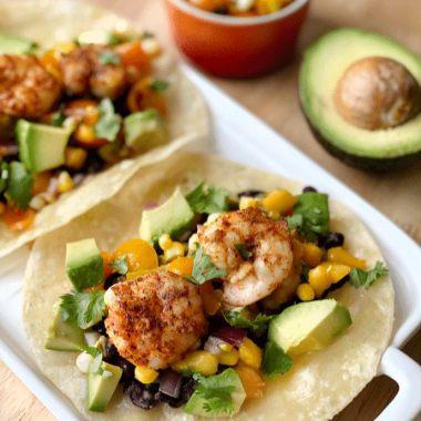 shrimp peach salsa taco | GIRLS WHO EAT