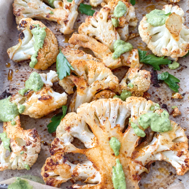 roasted cauliflower steaks | GIRLS WHO EAT
