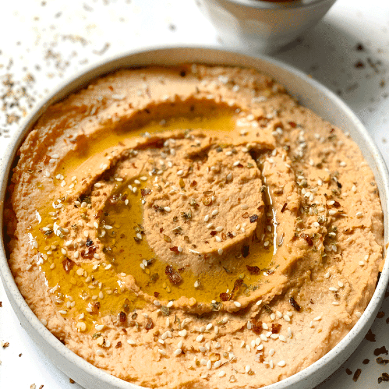 Romesco Hummus | GIRLS WHO EAT