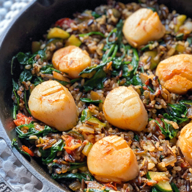 wild rice and scallops | GIRLS WHO EAT