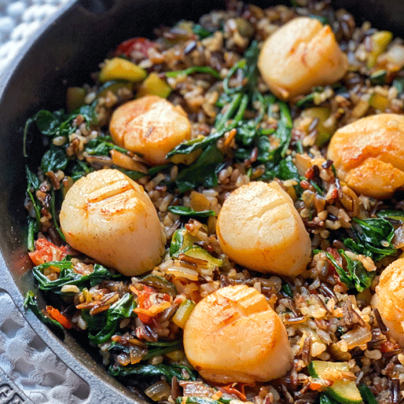 wild rice and scallops | GIRLS WHO EAT