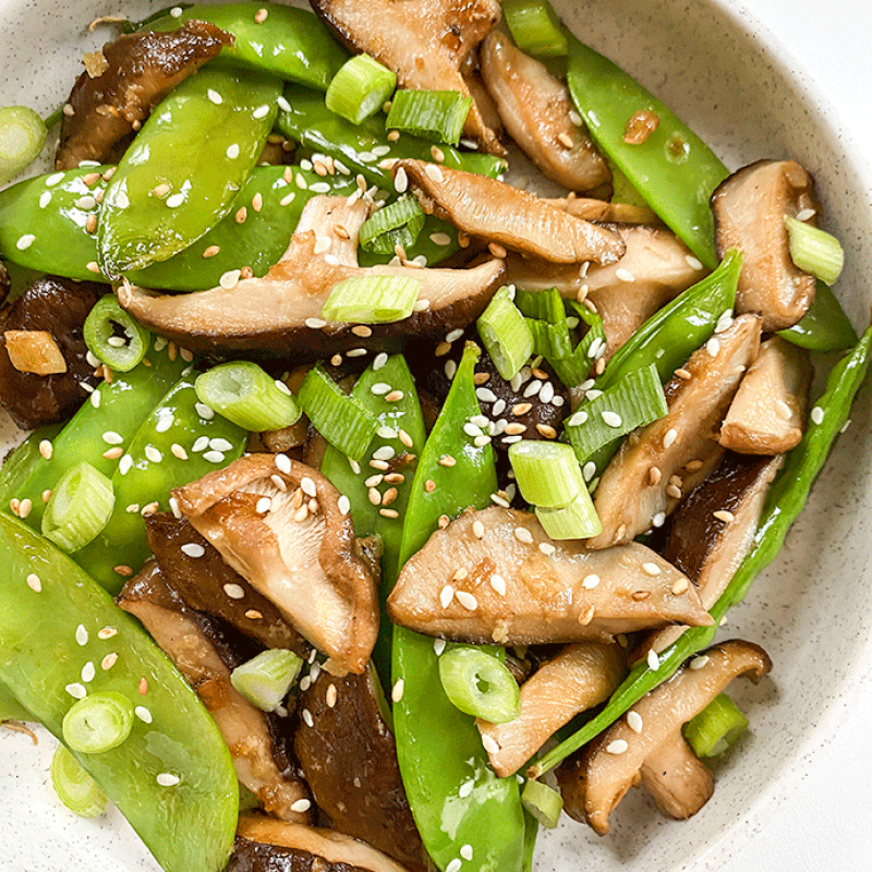 shitake mushroom snow peas | GIRLS WHO EAT