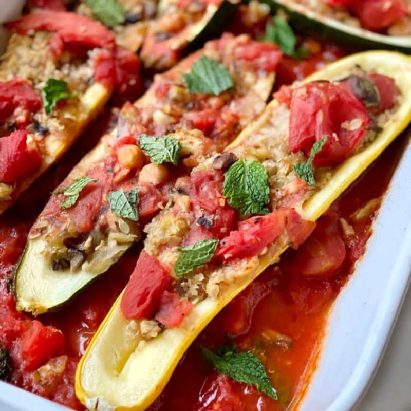 Mediterranean Zucchini Boats | GIRLS WHO EAT