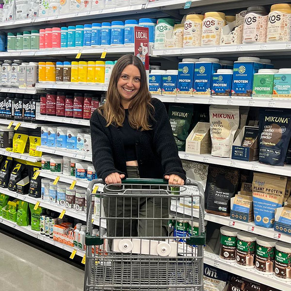 Jamie in the grocery store